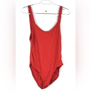 Vitamin A Women’s Low Back Red One Piece Swimsuit Size 12
